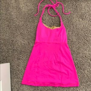 Hot pink work out halter